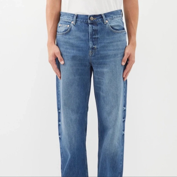 Raey Line Organic-cotton Straight leg Jeans Mens size 34 - Picture 9 of 11